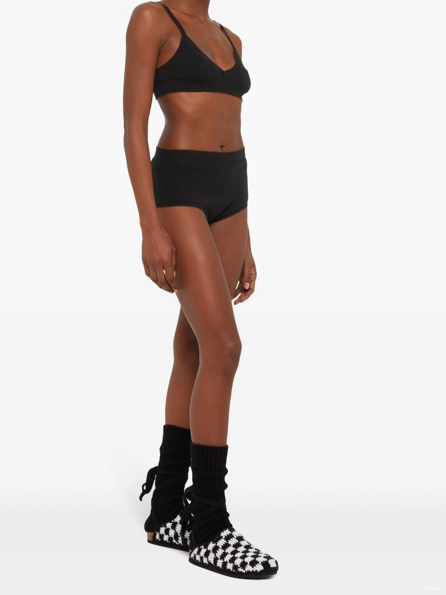 Affordable cashmere v-neck Alanui bralette Women 0807